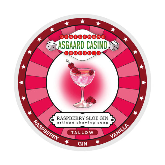 MMGP | "RASPBERRY SLOE GIN" (ASGAARD CASINO) TALLOW ARTISAN SHAVING SOAP
