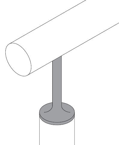 MOD 50 - ROUND 316 STAINLESS STEEL RAIL SUPPORT FIXED CURVED SADDLE - Image 4