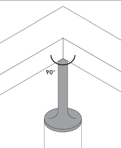 MOD 50 - ROUND 316 STAINLESS STEEL RAIL SUPPORT FIXED FLAT90 Degrees SADDLE - Image 3