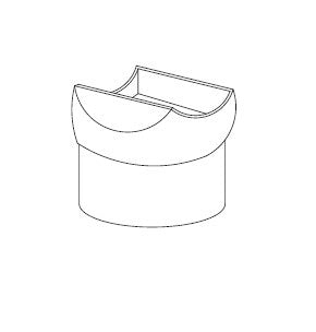 MOD 50 - ROUND 316 STAINLESS STEEL TAPERED RAIL SUPPORT - Image 2