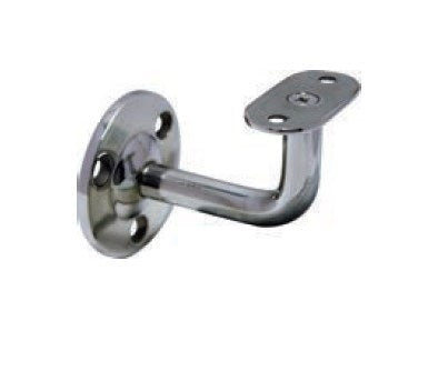 MOD 50 - ROUND 316 STAINLESS STEEL WALL SUPPORT FIXED FLAT SADDLE - Image 1