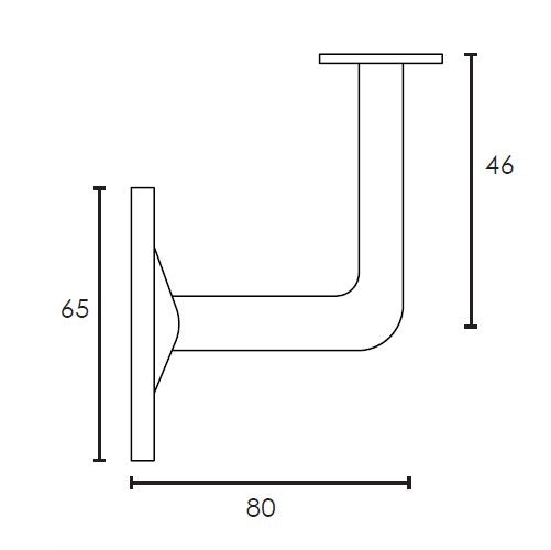 MOD 50 - ROUND 316 STAINLESS STEEL WALL SUPPORT FIXED FLAT SADDLE - Image 2