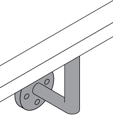 MOD 50 - ROUND 316 STAINLESS STEEL WALL SUPPORT FIXED FLAT SADDLE - Image 3