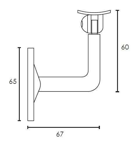 MOD 50 - ROUND 316 STAINLESS STEEL WALL SUPPORT SWIVEL CURVED SADDLE - Image 2