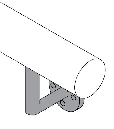 MOD 50 - ROUND 316 STAINLESS STEEL WALL SUPPORT SWIVEL CURVED SADDLE - Image 3