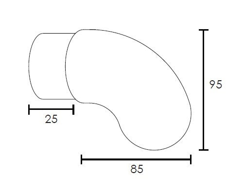 MOD 50 - ROUND HANDRAIL CURVED END 316 STAINLESS STEEL - Image 2