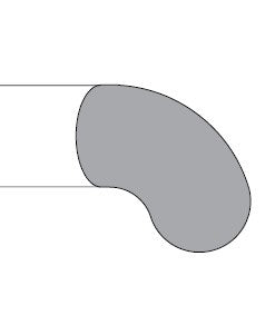 MOD 50 - ROUND HANDRAIL CURVED END 316 STAINLESS STEEL - Image 3