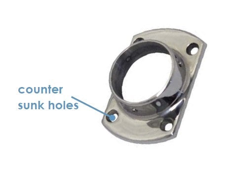 MOD 50 - ROUND MOD50 OBLONG FLANGE 316 STAINLESS STEEL - Image 1