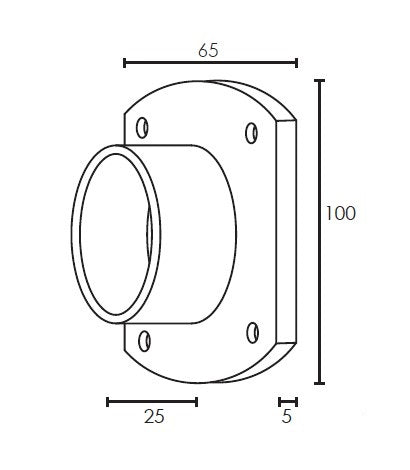MOD 50 - ROUND MOD50 OBLONG FLANGE 316 STAINLESS STEEL - Image 3