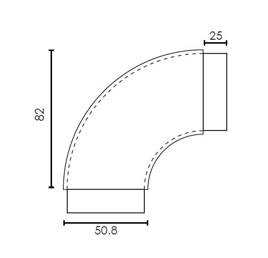 MOD 50 - ROUND RADIUS90 Degrees JOINER 316 STAINLESS STEEL - Image 2