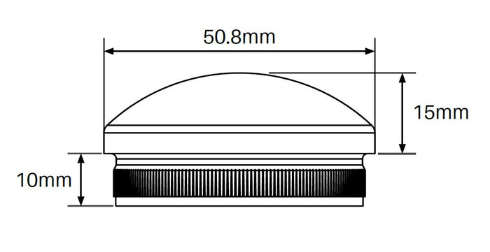 MOD50 domed end cap SS316 - Image 2