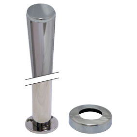MOD50 heavy duty posts - 50.8mm round stainless steel - 2.7mm wall thickness - Various lengths