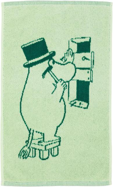 Moomin Arabia Hand Towel 30x50 Moominpappa Green GOTS - Soposopo