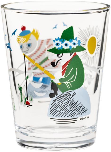 Moomin Arabia Finland Moomin Drinking Glass 22cl Fishing - Soposopo