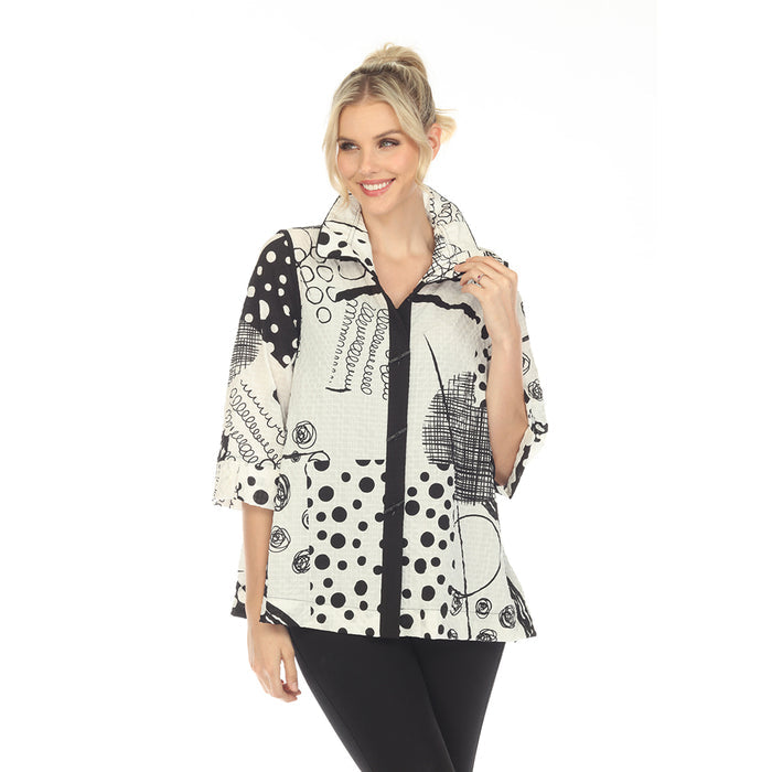 Moonlight Polka-Dot & Swirl Print Shirt - 3842