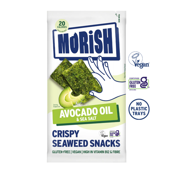 Morish Crispy Avocado Oil Seaweed Snacks 5 x 4g