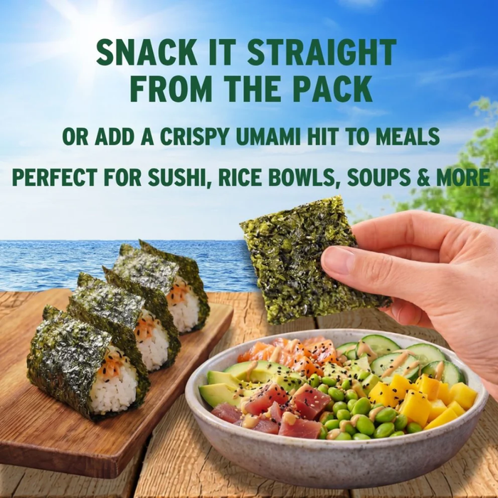Morish Crispy Avocado Oil Seaweed Snacks 5 x 4g