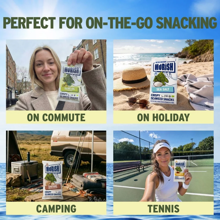 Morish Organic Olive Oil Seaweed Snacks 5 x 4g