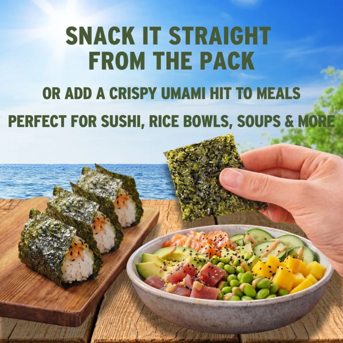 Morish Organic Olive Oil Seaweed Snacks 5 x 4g