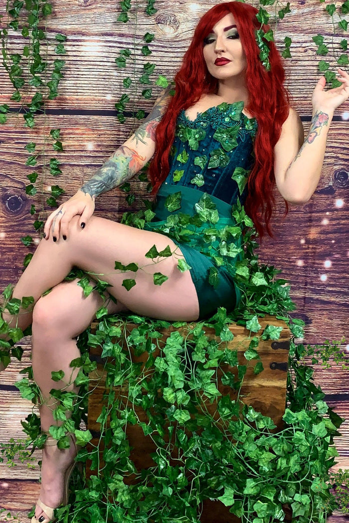 Mother Nature Nightshade Botanical Villain Corset and Skirt Costume Rave Cosplay Halloween
