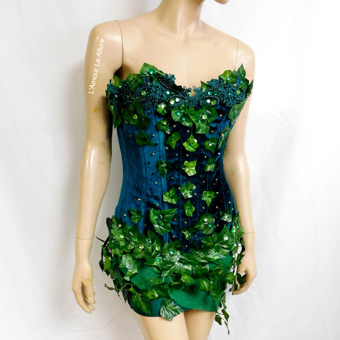 Mother Nature Nightshade Botanical Villain Corset and Skirt Costume Rave Cosplay Halloween