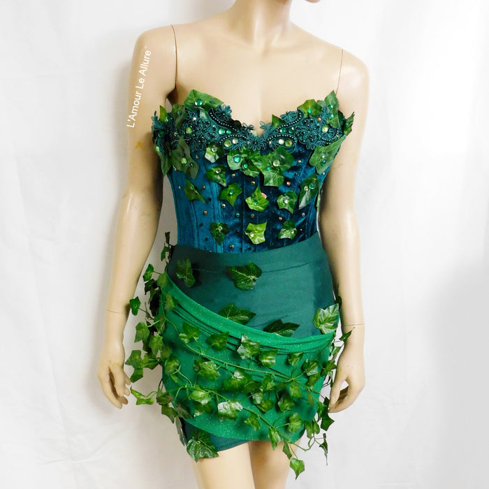 Mother Nature Nightshade Botanical Villain Corset and Skirt Costume Rave Cosplay Halloween