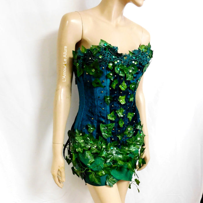 Mother Nature Nightshade Botanical Villain Corset and Skirt Costume Rave Cosplay Halloween