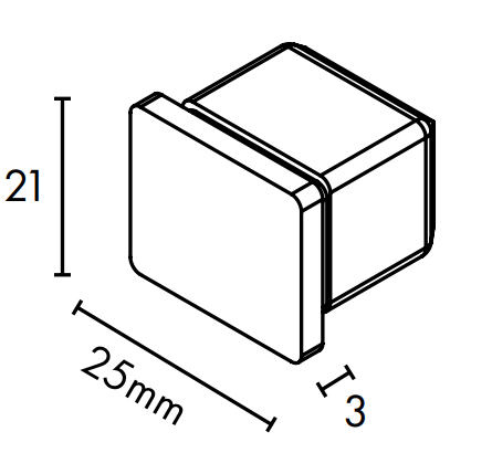 NANORAIL 25X21MM END CAP - Image 6
