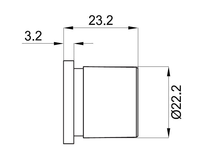 NANOROUND 25.4MM DIA END CAP 316 STAINLESS STEEL - Image 2