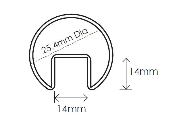 NANOROUND 25.4MM DIAMETER CHS HANDRAIL,25.4mm DIA Round Stainless Handrail - Image 2