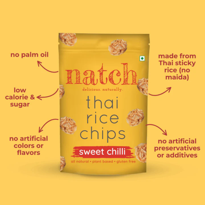 Natch Thai Rice Chips Sweet Chilli 100g