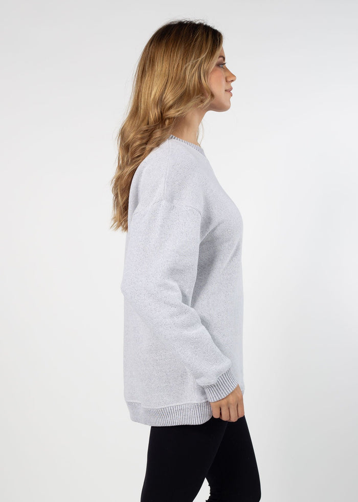 NC State Wolfpack Women's Heather Grey Warm Up Crew Sweatshirt