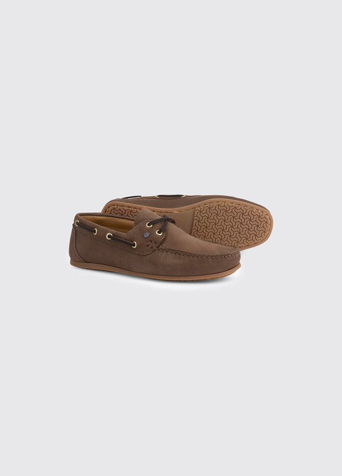 Neptune Ladies Soft Leather Deck Shoe - Cafe