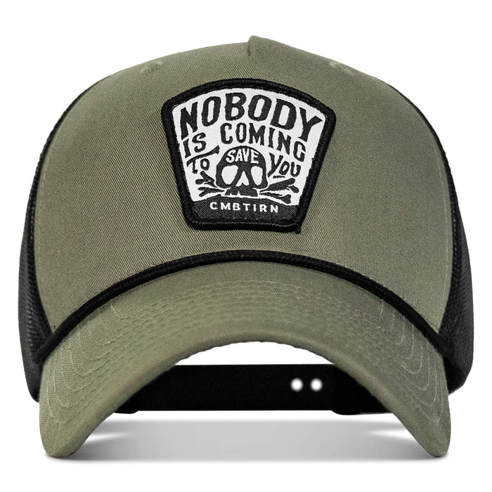 Nobody Is Coming To Save You Skull Patch Rope Snapback