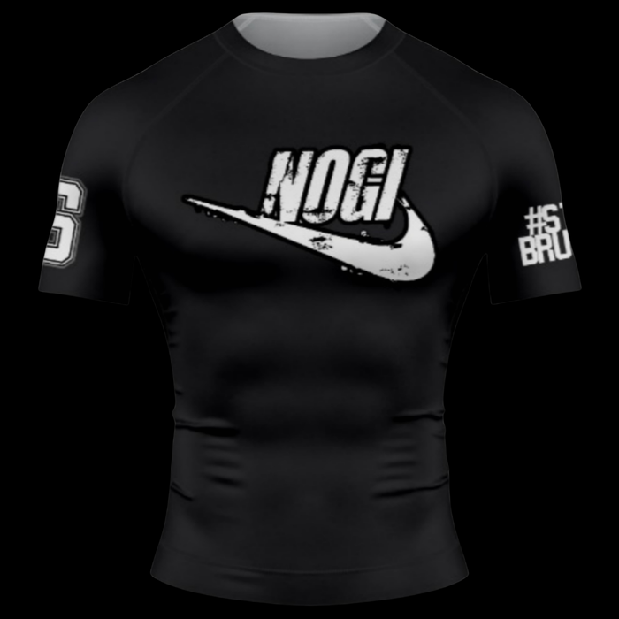 Brutal Cuddlers no gi BJJ rashguard front view for grappling training