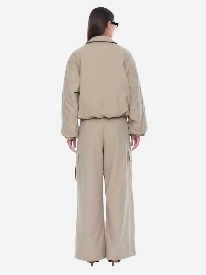 Nora Nylon  Bomber - Sand
