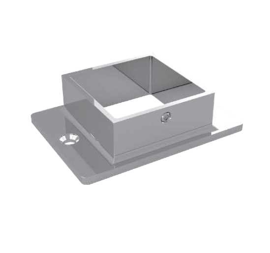 Oblong flange for 50mm square post - Image 2