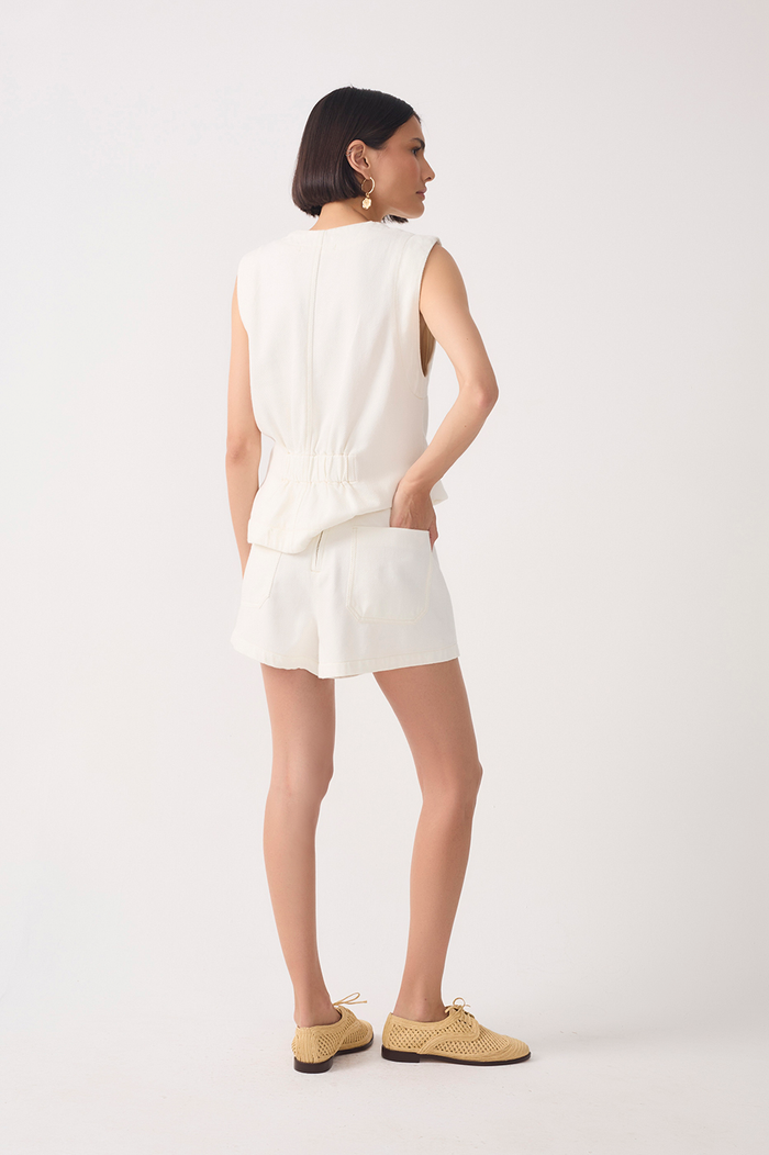 Off-White Belted Pockets Twill Shorts_4