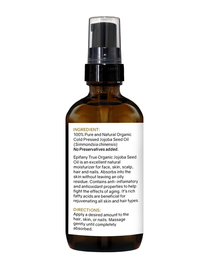 Organic Cold Pressed Jojoba Oil 4oz