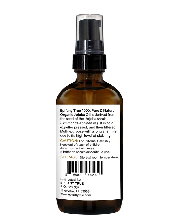 Organic Cold Pressed Jojoba Oil 4oz