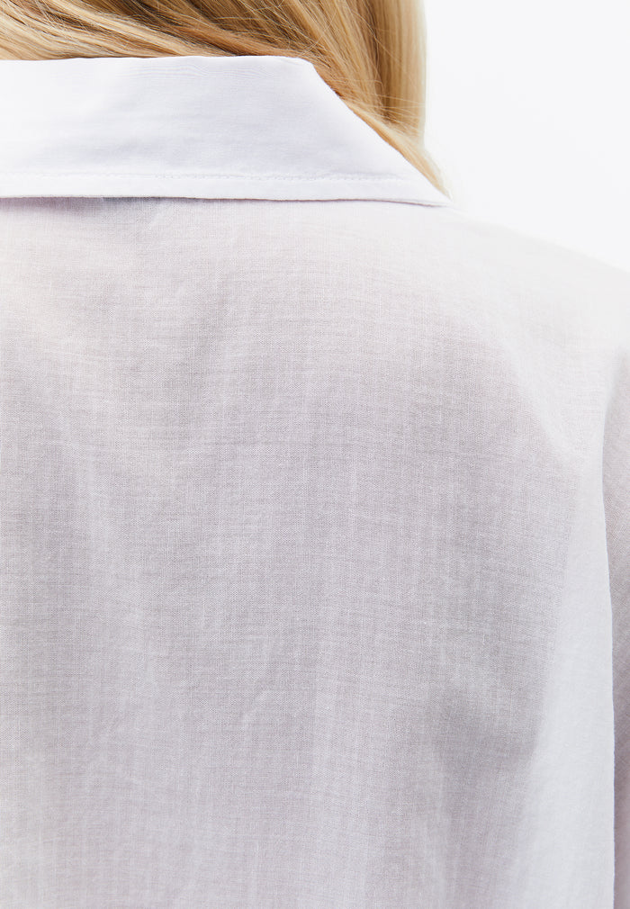 Oversize Shirt With Pocket Detail - WHITE