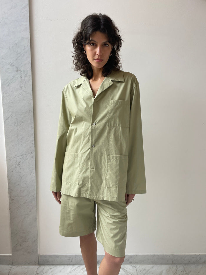 Oversized Pyjama Shirt, Pistachio BAMBOU ROGER KWONG