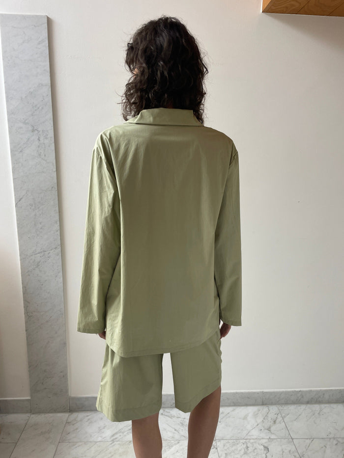 Oversized Pyjama Shirt, Pistachio BAMBOU ROGER KWONG