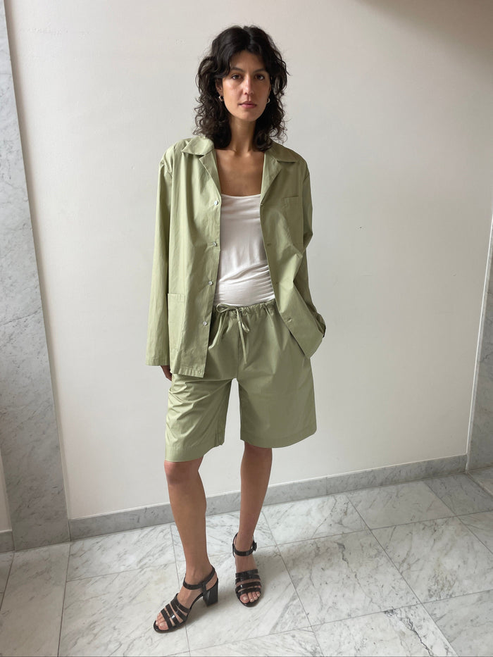 Oversized Pyjama Shirt, Pistachio BAMBOU ROGER KWONG