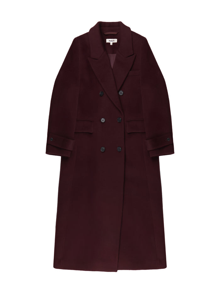 Petite Bitter Chocolate Oversized Wool-Blend Coat