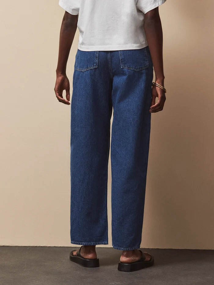 Petite Blue Drawstring-Waist Jeans