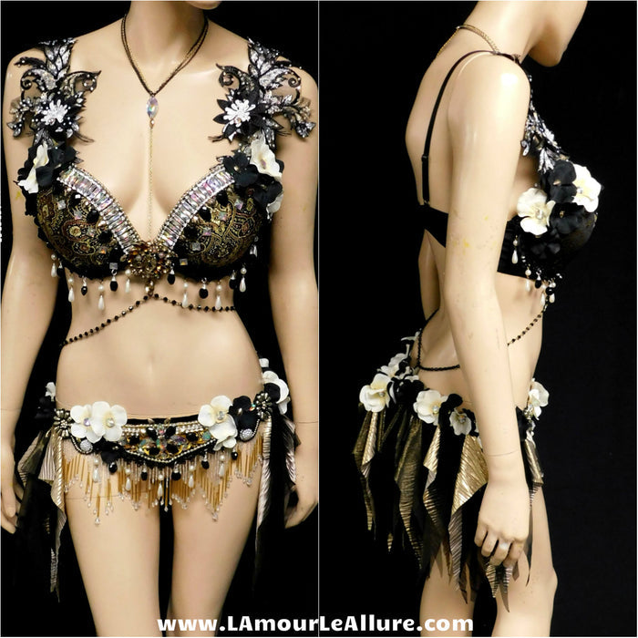 Pink Gypsy Forest Fairy Cosplay Costume With Top and Skirt