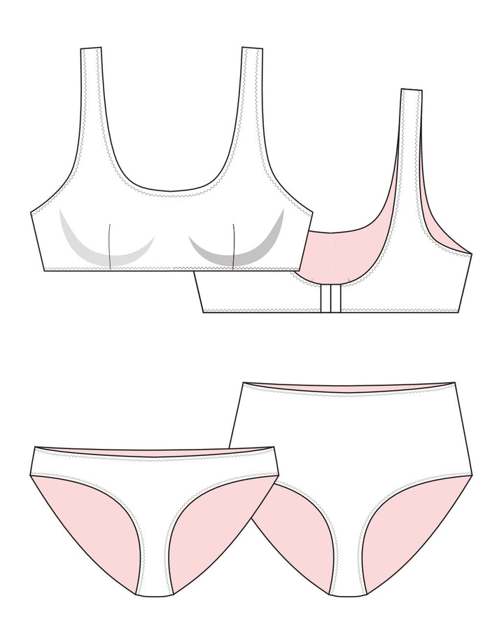 Pink Lady Bikini PDF Immediate Download Sewing Pattern, Fitiyoo