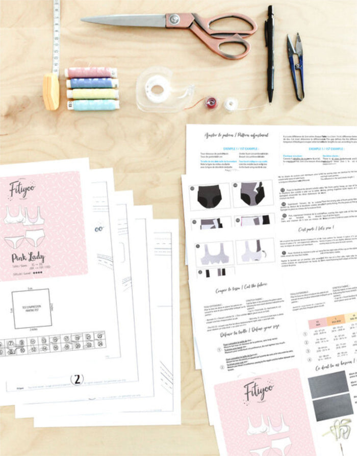 Pink Lady Bikini PDF Immediate Download Sewing Pattern, Fitiyoo