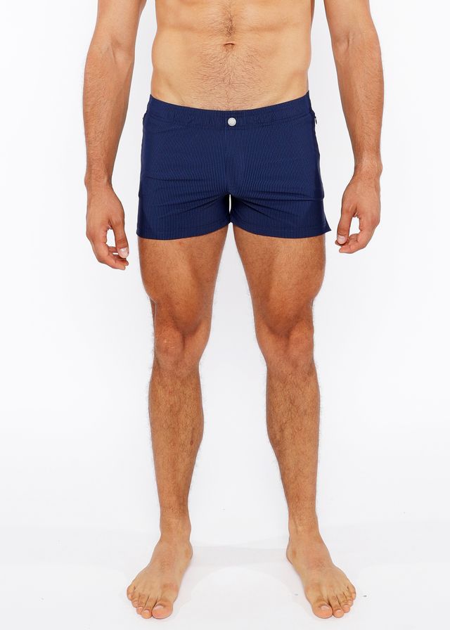PINSTRIPE SWIM SHORT